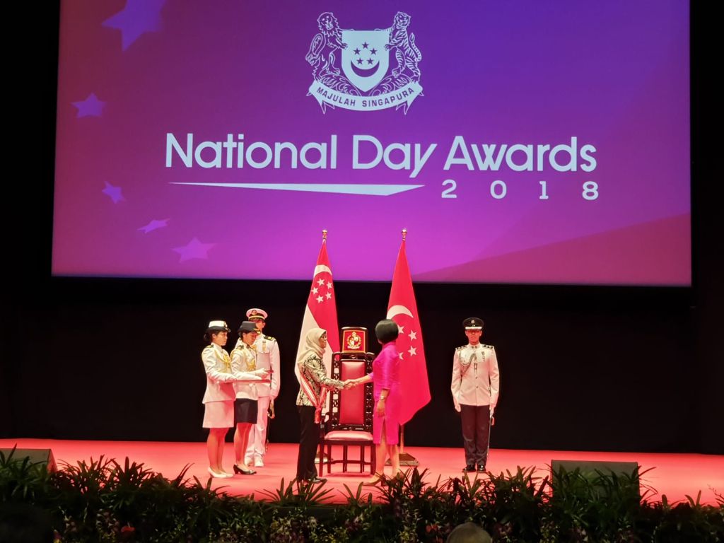 Ms. Annie Gan Awarded The Public Service Medal at the National Day Awards 2018