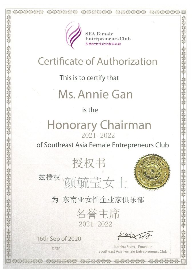 Chairman Authorization – SEA Female Entrepreneurs Club